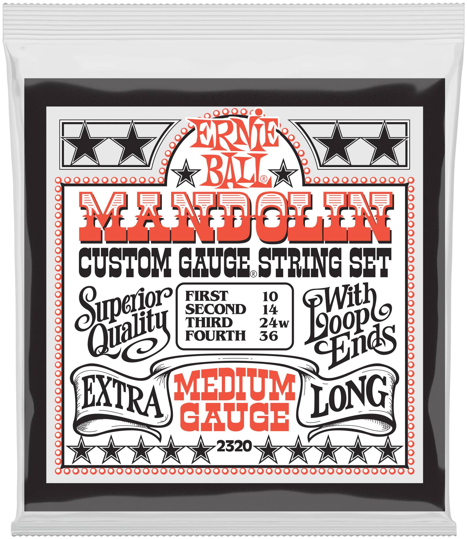 ERNIE BALL 2320 Stainless Steel Medium 10-36 - Струны для мандолины ERNIE BALL 2320 Stainless Steel Medium 10-36 - Струны для мандолины