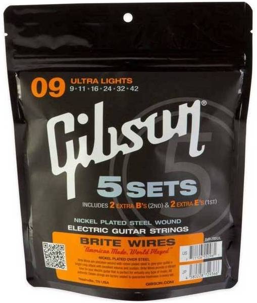 GIBSON SVP-700UL BRITE WIRES ELECT SET/5 .09-.042 - Струны