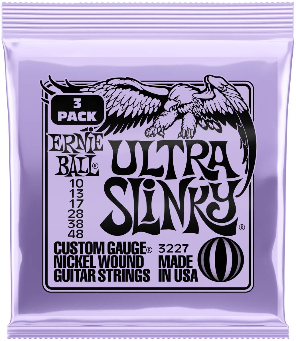 ERNIE BALL 3227 Nickel Slinky Ultra 3 Pack 10-48 - Струны для электрогитары
