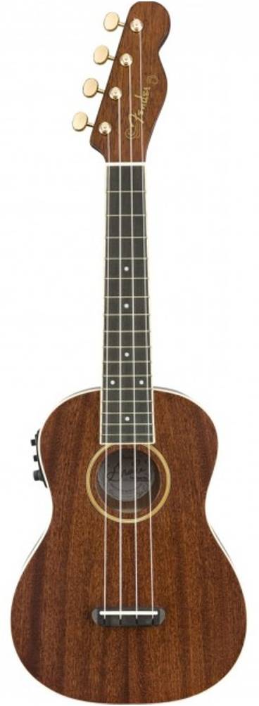 FENDER G VanderWaal Sig Uke WN w/bag электроакустическое укулеле