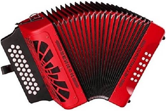 HOHNER El Rey del Vallenato BbEbAb red - Аккордеон диатонический