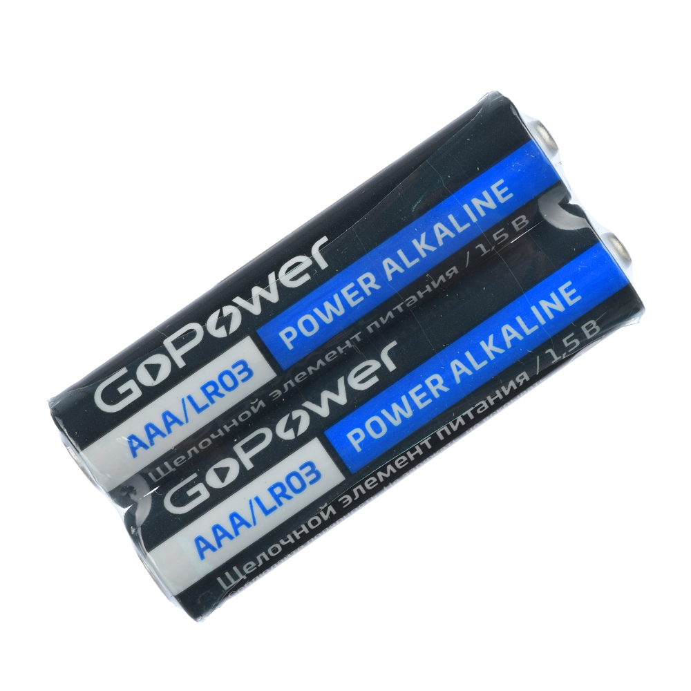 00-00015600 Super Power Alkaline Элемент питания AAA/LR03 щелочной 1.5В, 2шт, GoPower