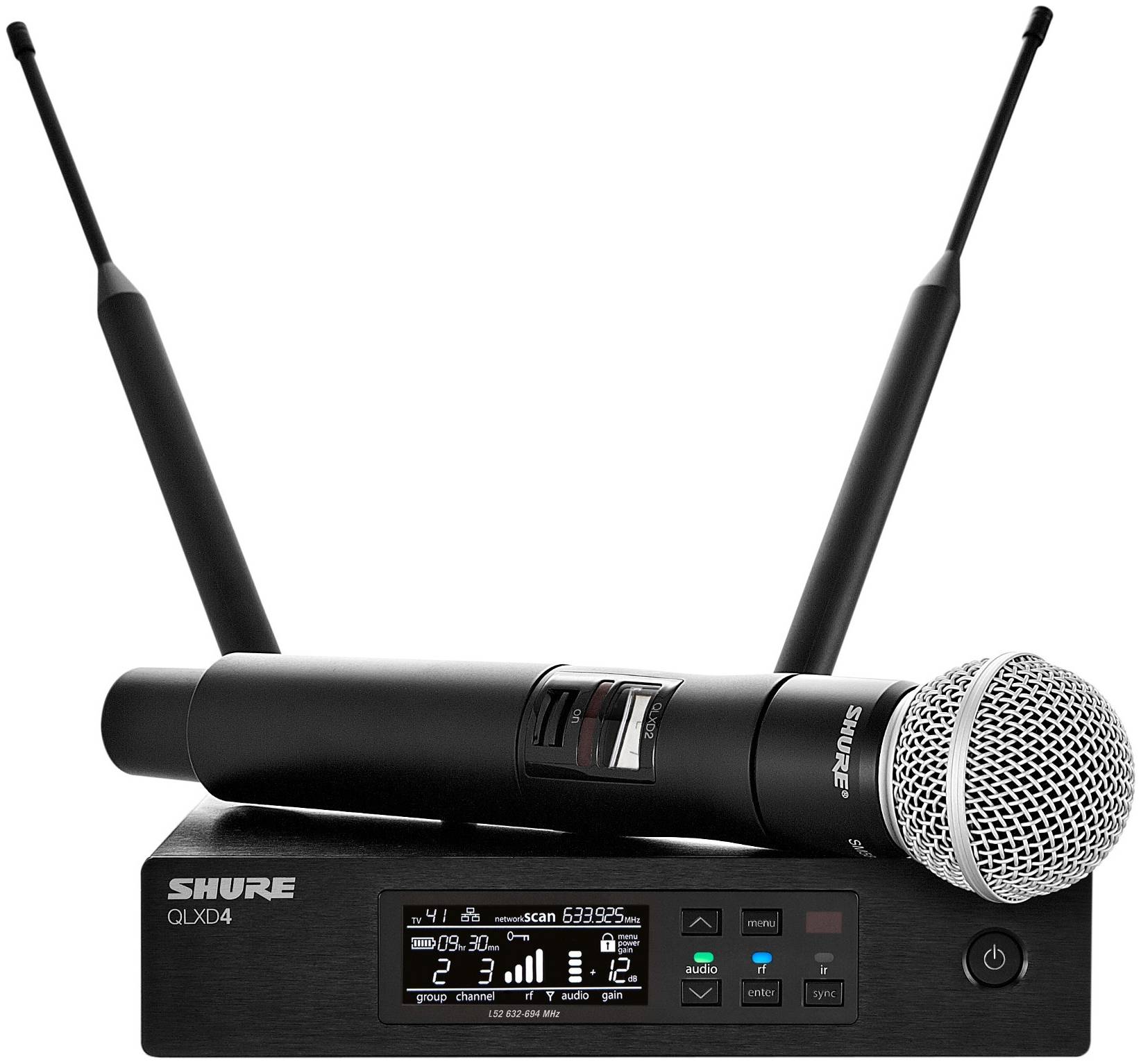 SHURE QLXD24E/SM58 G51 вокальная радиосистема с ручным передатчиком SM58,...