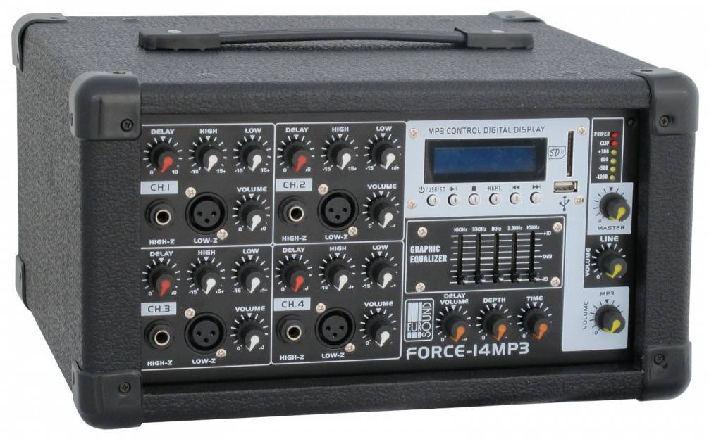 EUROSOUND FORCE-14MP3 - Микшерный пульт