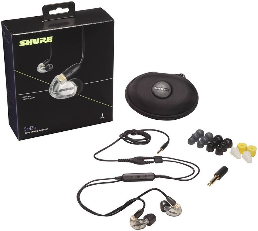 SHURE SE425-V+UNI-EFS внутриканальные наушники с двумя арматурными драйверами,...