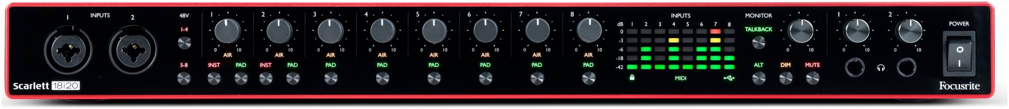 FOCUSRITE Scarlett 18i20 3rd Gen аудио интерфейс USB, 18 входов/20 выходов