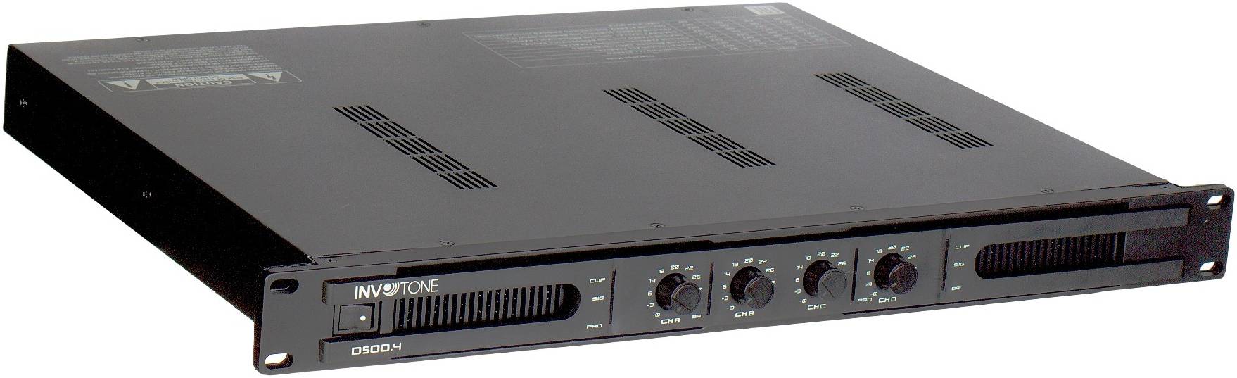 INVOTONE D500.4 - четырехканальный усилитель мощности, класса D, 600Вт/4...