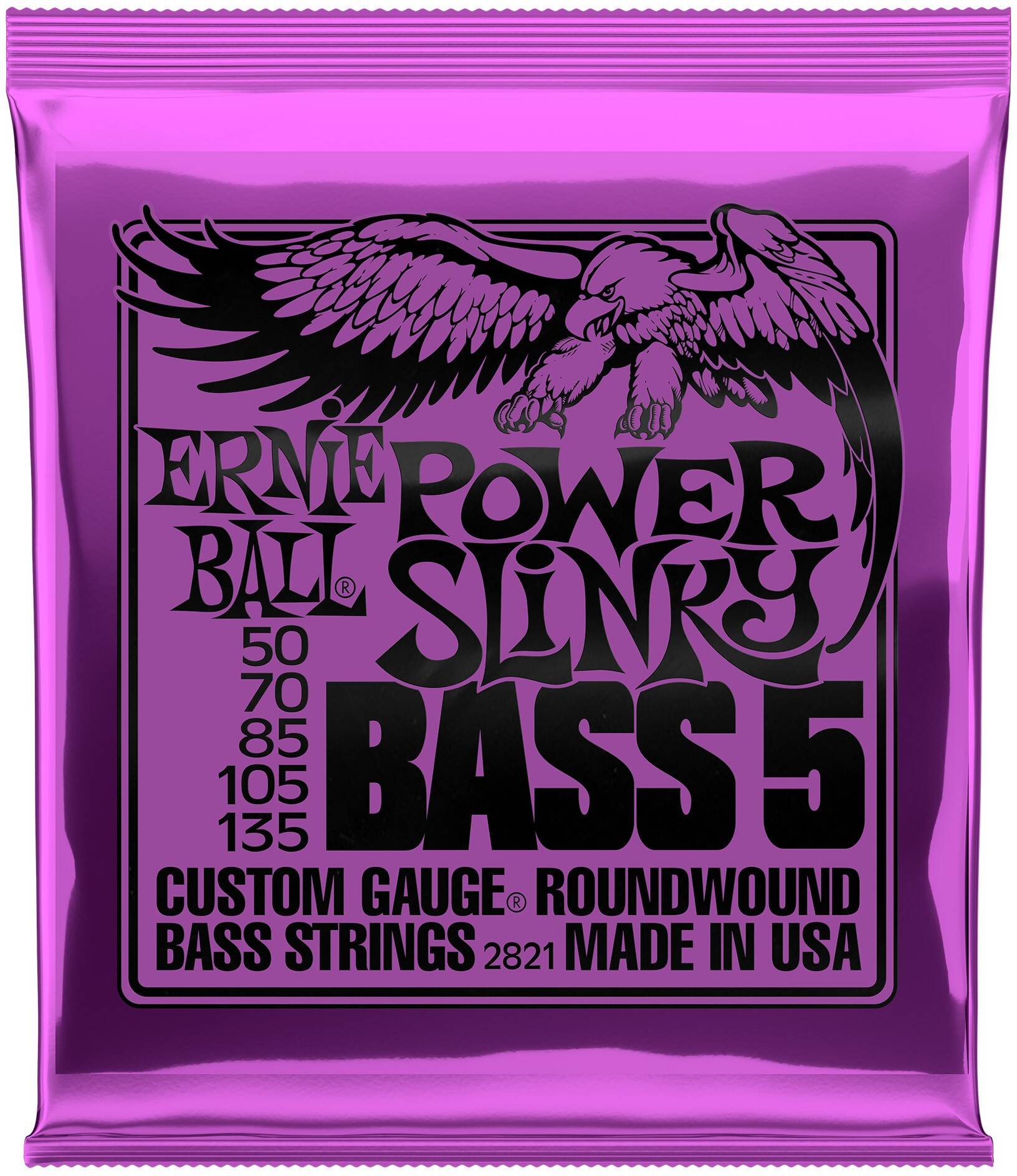 ERNIE BALL 2821 Nickel Wound Slinky Power 50-135 - Струны для бас-гитары 5 струнной