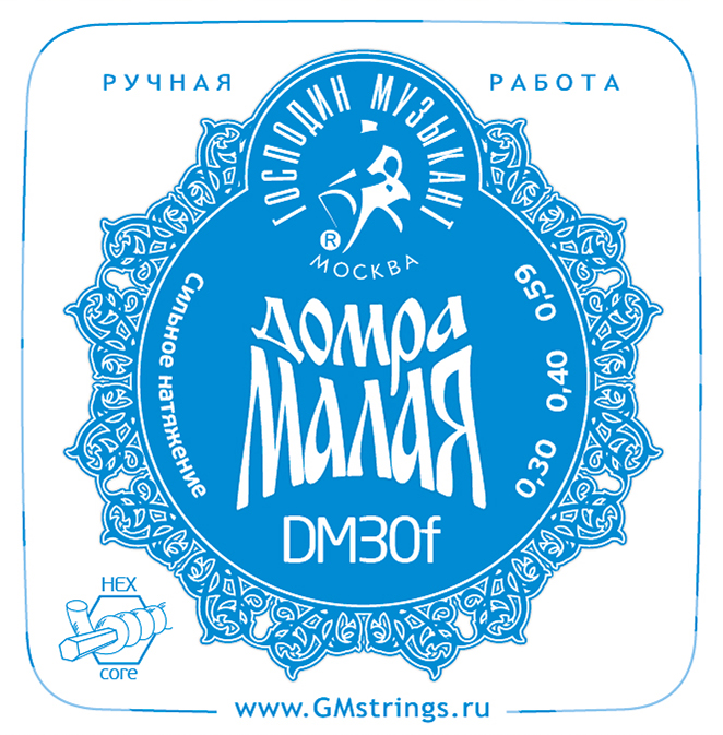 DM30F Profi Комплект струн для Домры Малой (Сталь+ФБ) Господин Музыкант