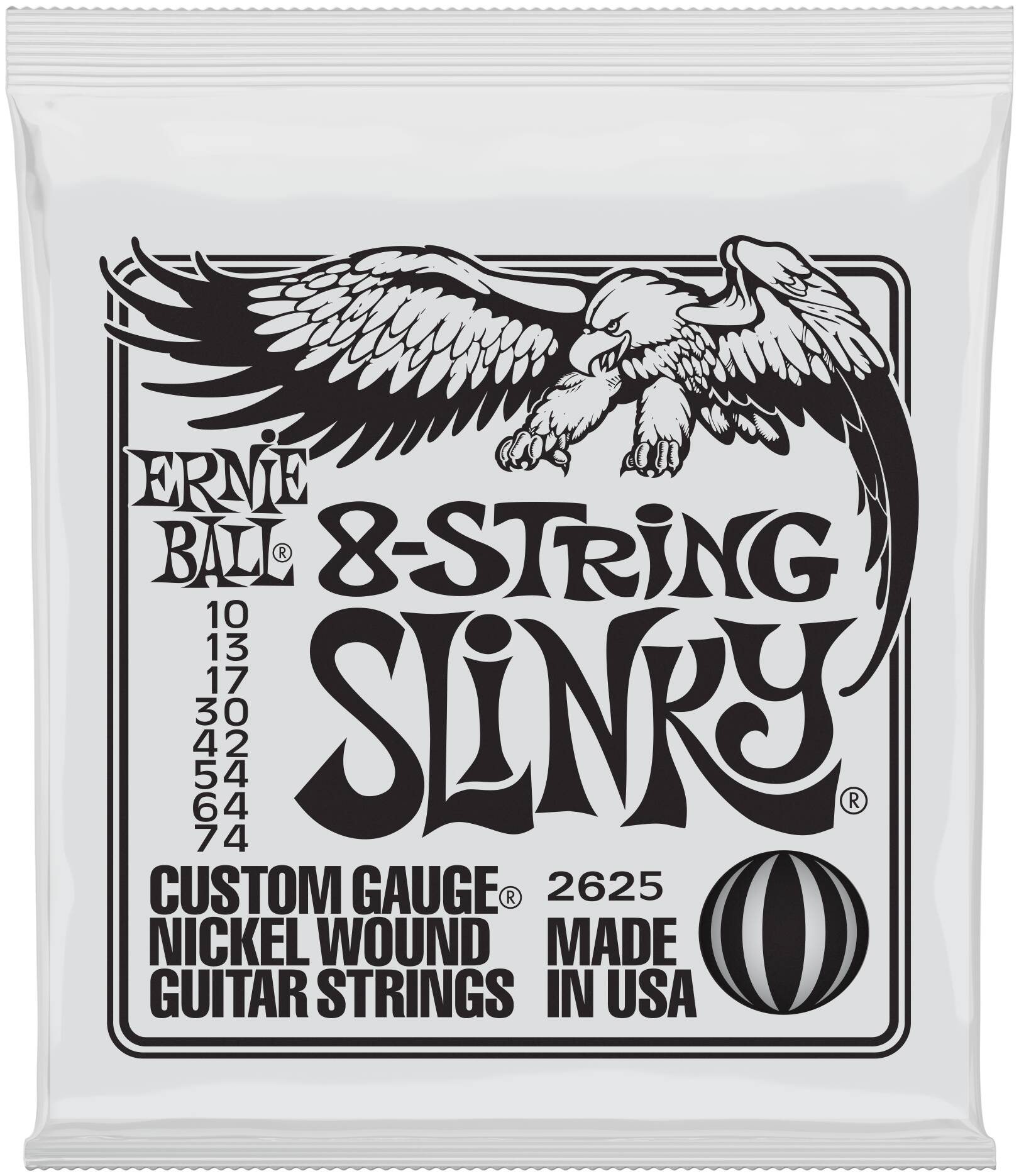 ERNIE BALL 2625 Nickel Wound Slinky 10-74 - Струны для электрогитары 8-струнной