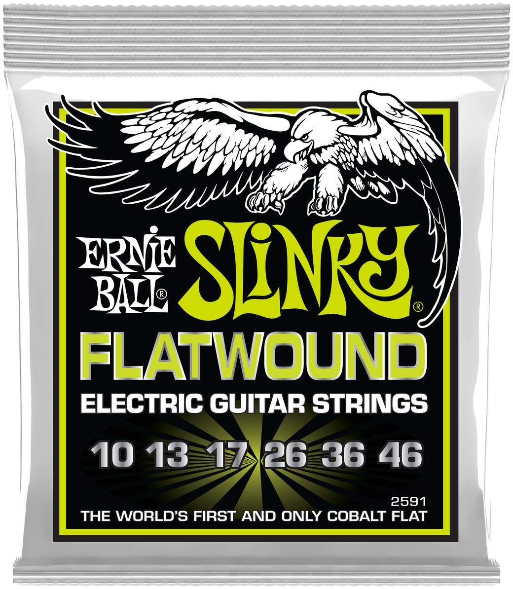 ERNIE BALL 2591 Slinky Flatwound Regular 10-46 - Струны для электрогитары