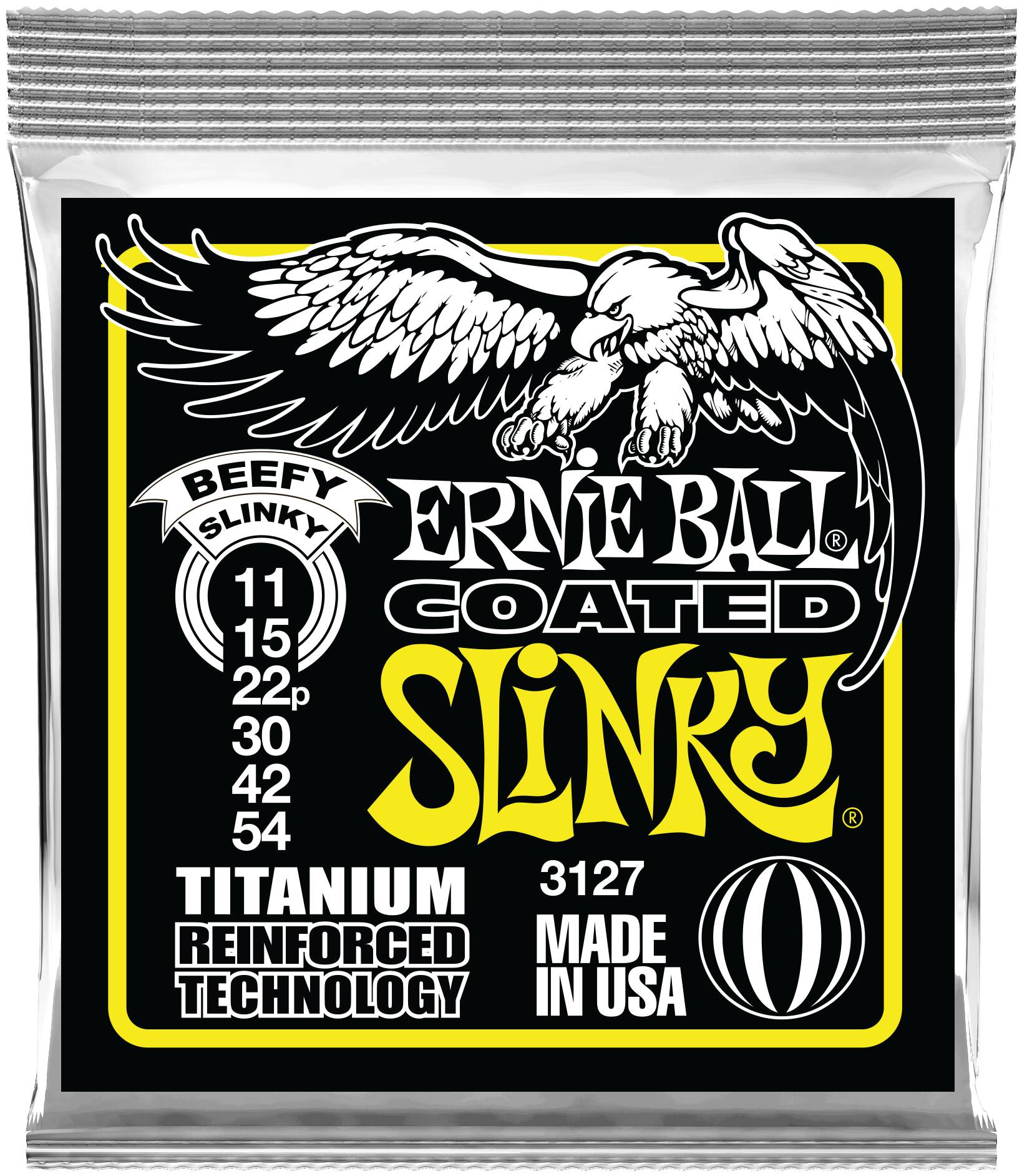 ERNIE BALL 3127 RPS Coated Titanium Slinky Beefy 11-54 - Струны для электрогитары