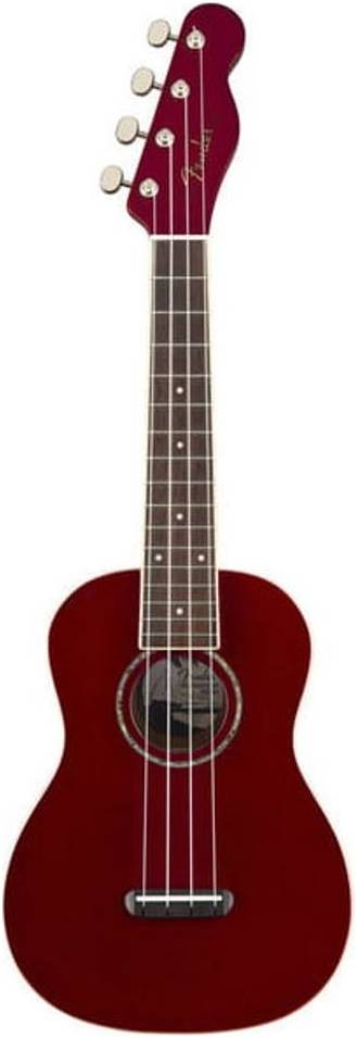 FENDER Zuma Classic Uke CAR WN Укулеле концерт, цвет темно-красный металлик