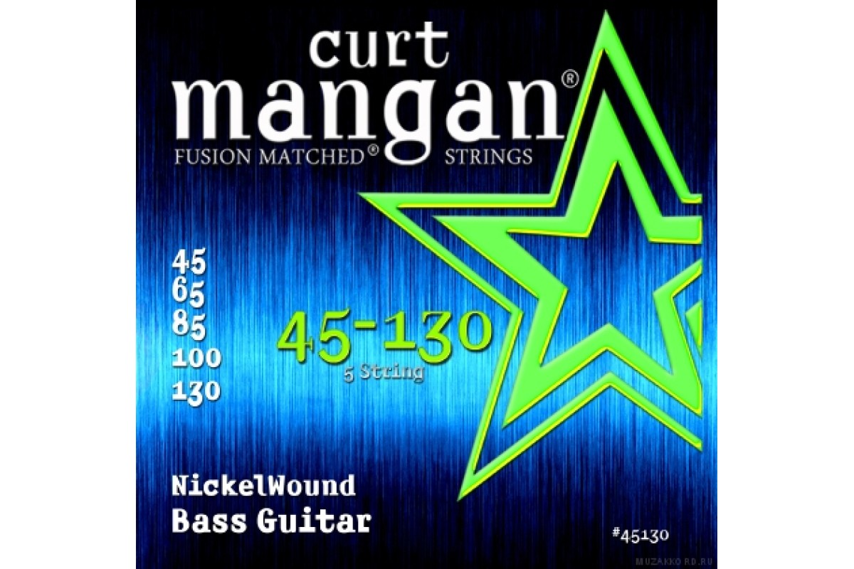 Curt Mangan Nickel Wound 5-String Bass Set 45-130
