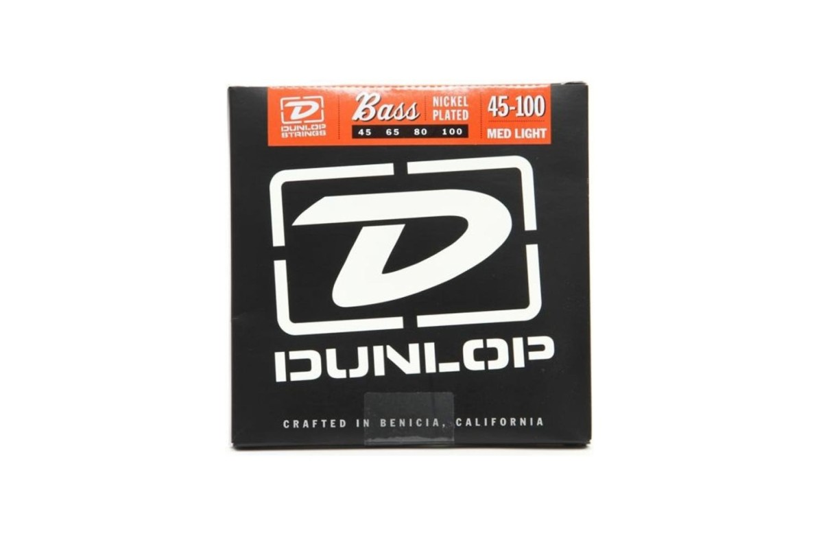 Dunlop DBN Nickel Plated Steel Med Light 45-100 струны для бас-гитары, 45-100
