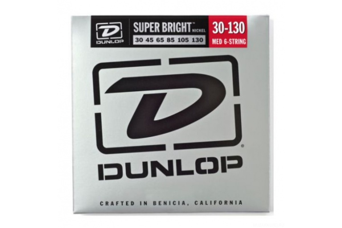 Dunlop DBSBN Super Bright Nickel Wound Bass 30-130 6 Strings струны для 6-струнной бас-гитары