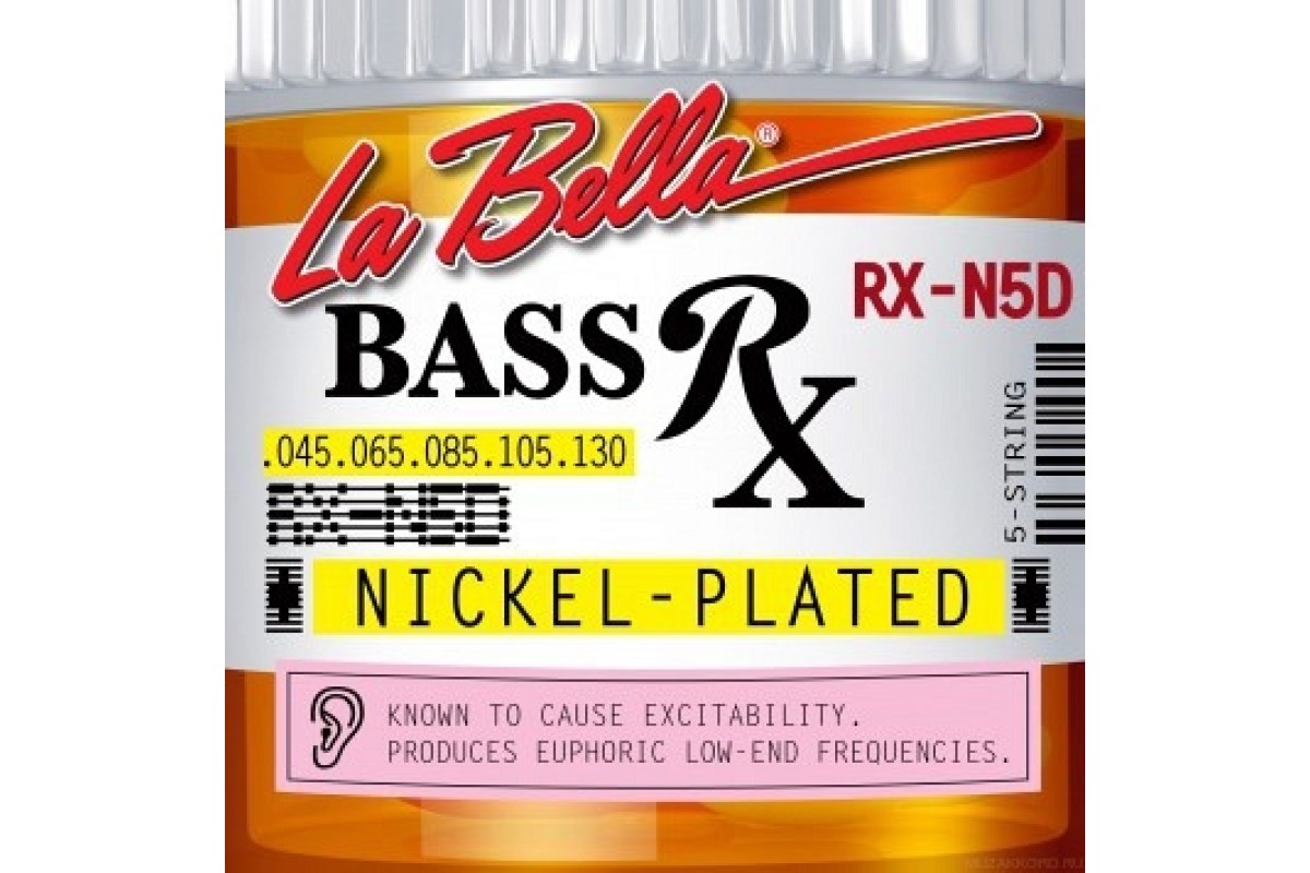 La Bella RX-N5D Rx Nickel 45-130 2 PAK струны для 5-струнной бас-гитары 2 пачки