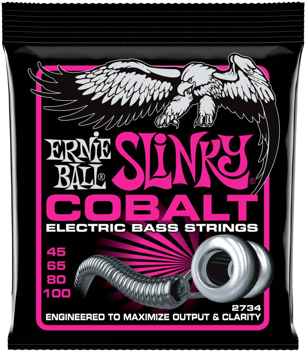 ERNIE BALL 2734 Cobalt Slinky Super 45-100 - Струны для бас-гитары