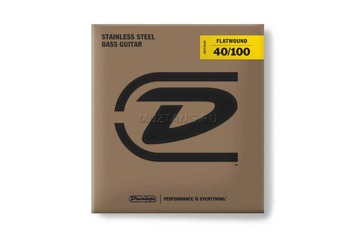 Струны для бас-гитары Dunlop DBFS40100 Flatwound Long Scale, сталь, 40-100