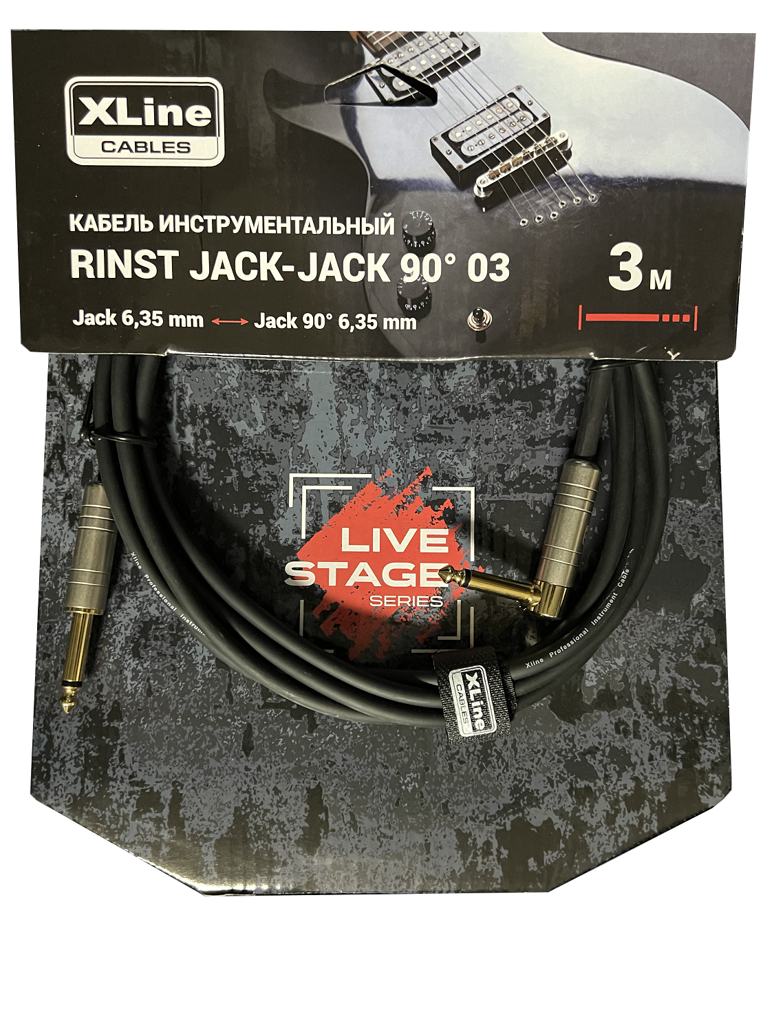 XLINE Cables RINST JACK-JACK 90&deg; 03 Кабель инструментальный 3 м