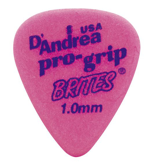RPGB351_1.0HV ProGrip Brites Медиаторы, дерлин, 72шт, 1.0мм, D'Andrea