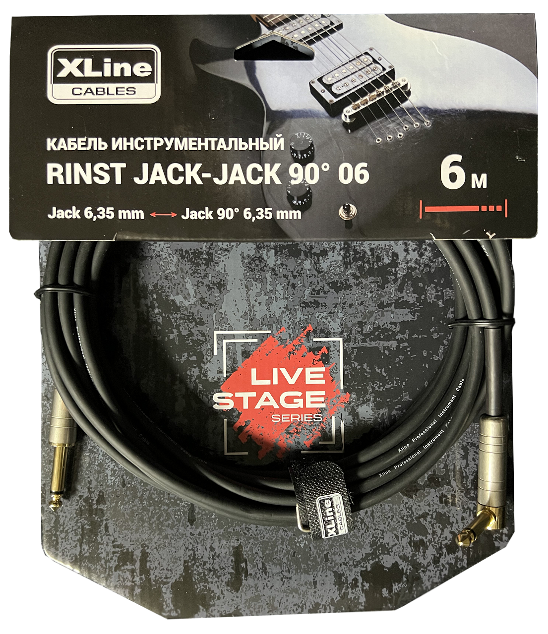 XLINE Cables RINST JACK-JACK 90&deg; 06 Кабель инструментальный 6 м
