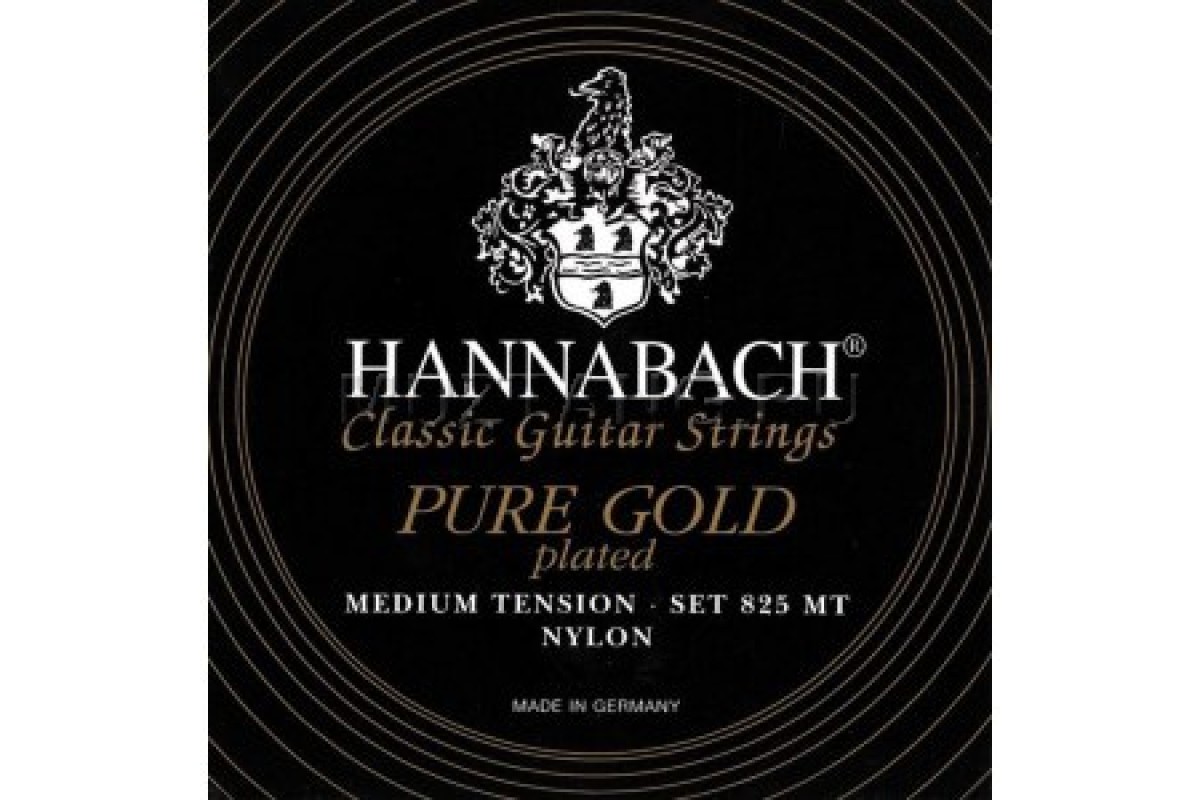 Струны для классической гитары HANNABACH 825MT Medium Tension Pure Gold Plated
