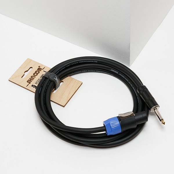 SC225-SPPJ-3m Кабель для гитарного усилителя, 2х2,5мм, Speakon-Powerjack, 3м, SHNOOR