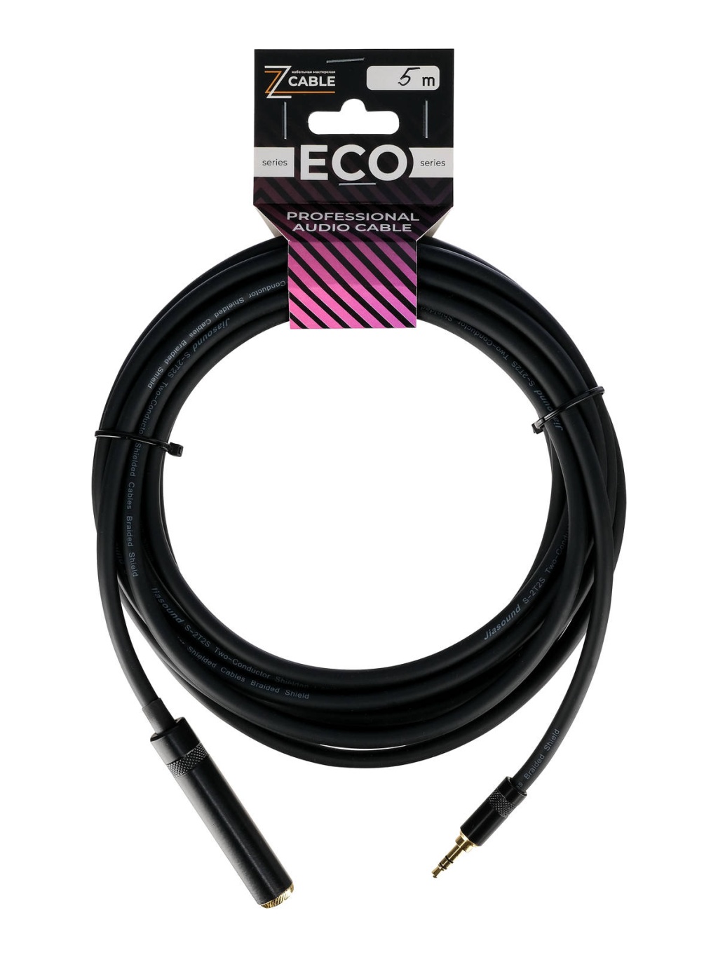 E48-3,5-6,35F-0500-0 Удлинитель-переходник 3,5-6,35мм female, 5м, ZZcable