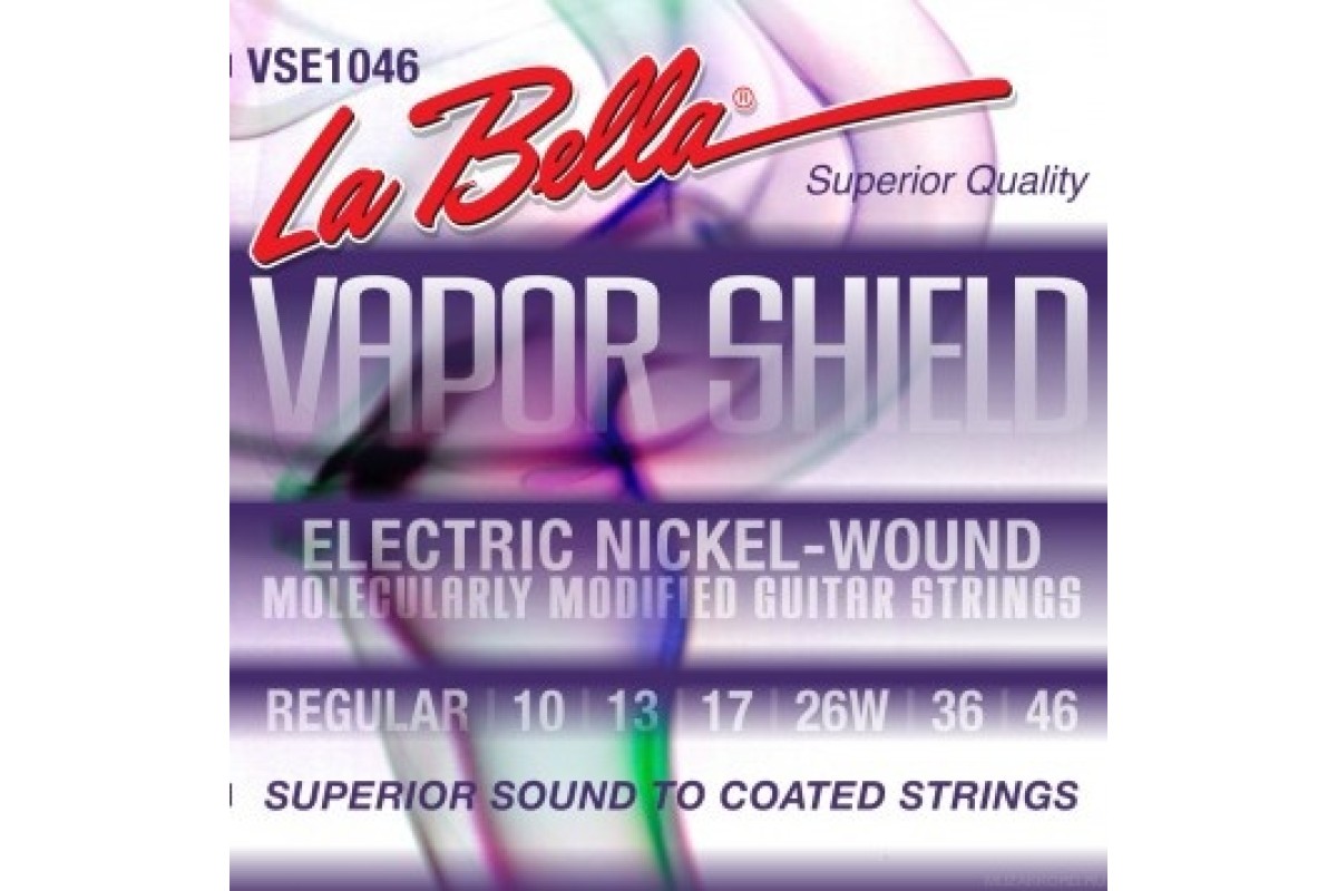 La Bella VSE1046 Vapor Shield 10-46 комплект струн для электрогитары, никелированные, Regular, 10-46