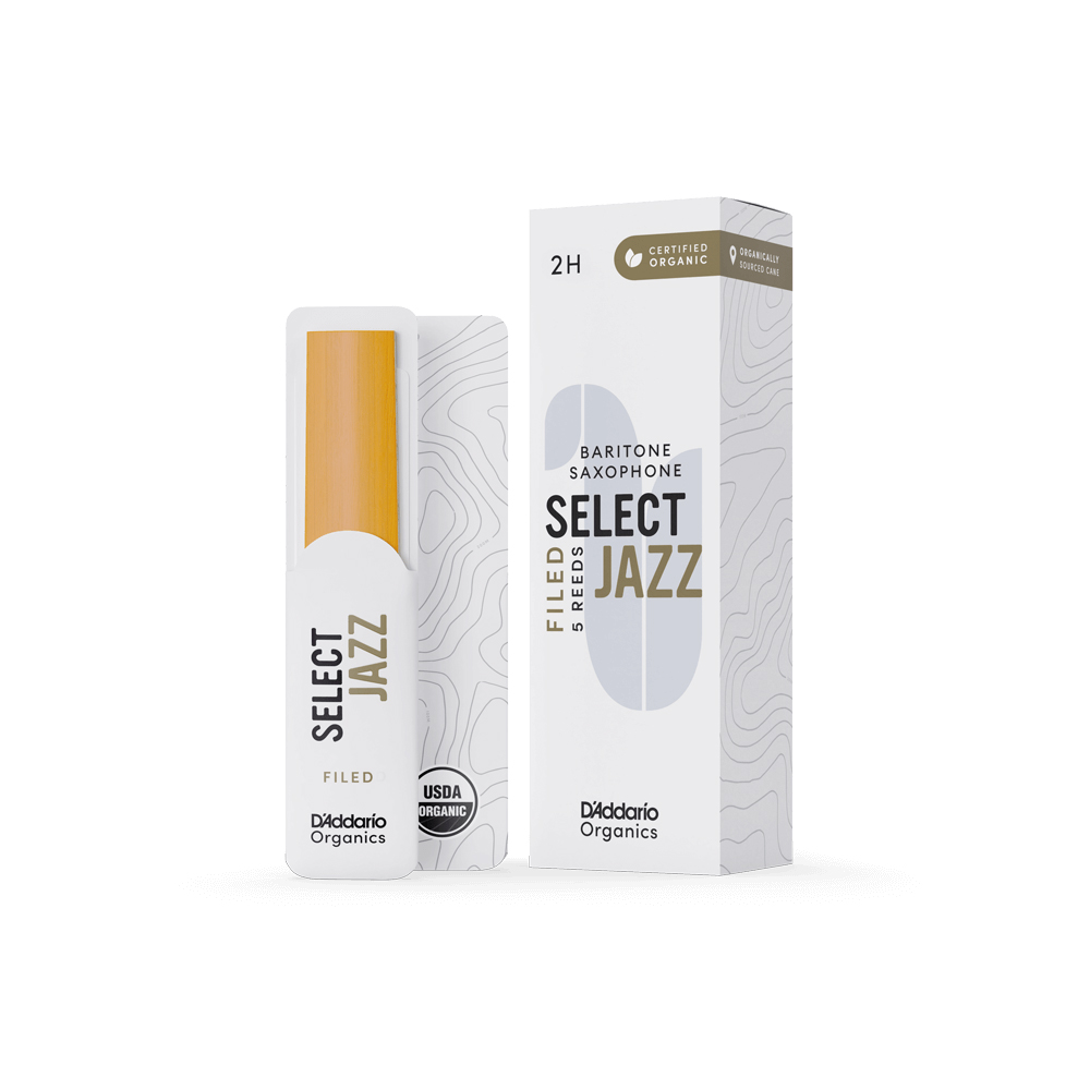 ORSF05BSX2H Organic Select Jazz Filed Трости для саксофона баритон, размер 2H, 5шт, D'Addario