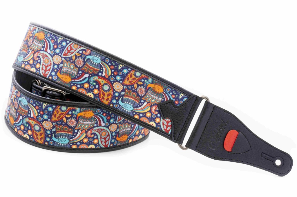 8436612540818 Talisman Kashmir Blue Ремень для гитары, текстиль/синтетика, RightOn Straps