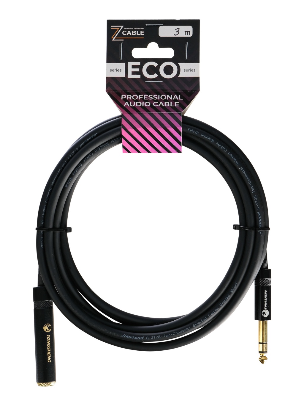 E53-6,35-6,35F-0300-0 Удлинитель 6,35-6,35мм female, 3м, ZZcable