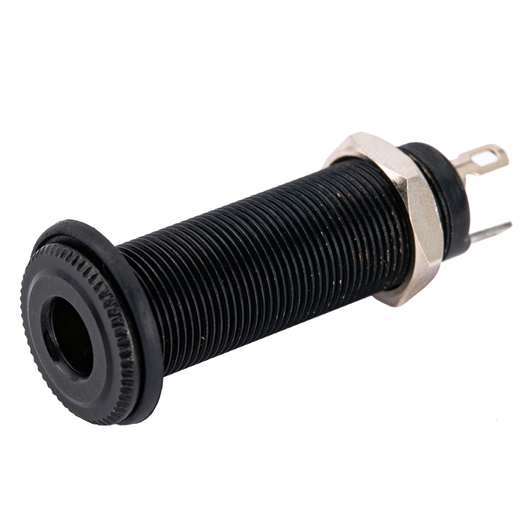 MX2396BK Разъем джек панельный, моно, черный, Musiclily