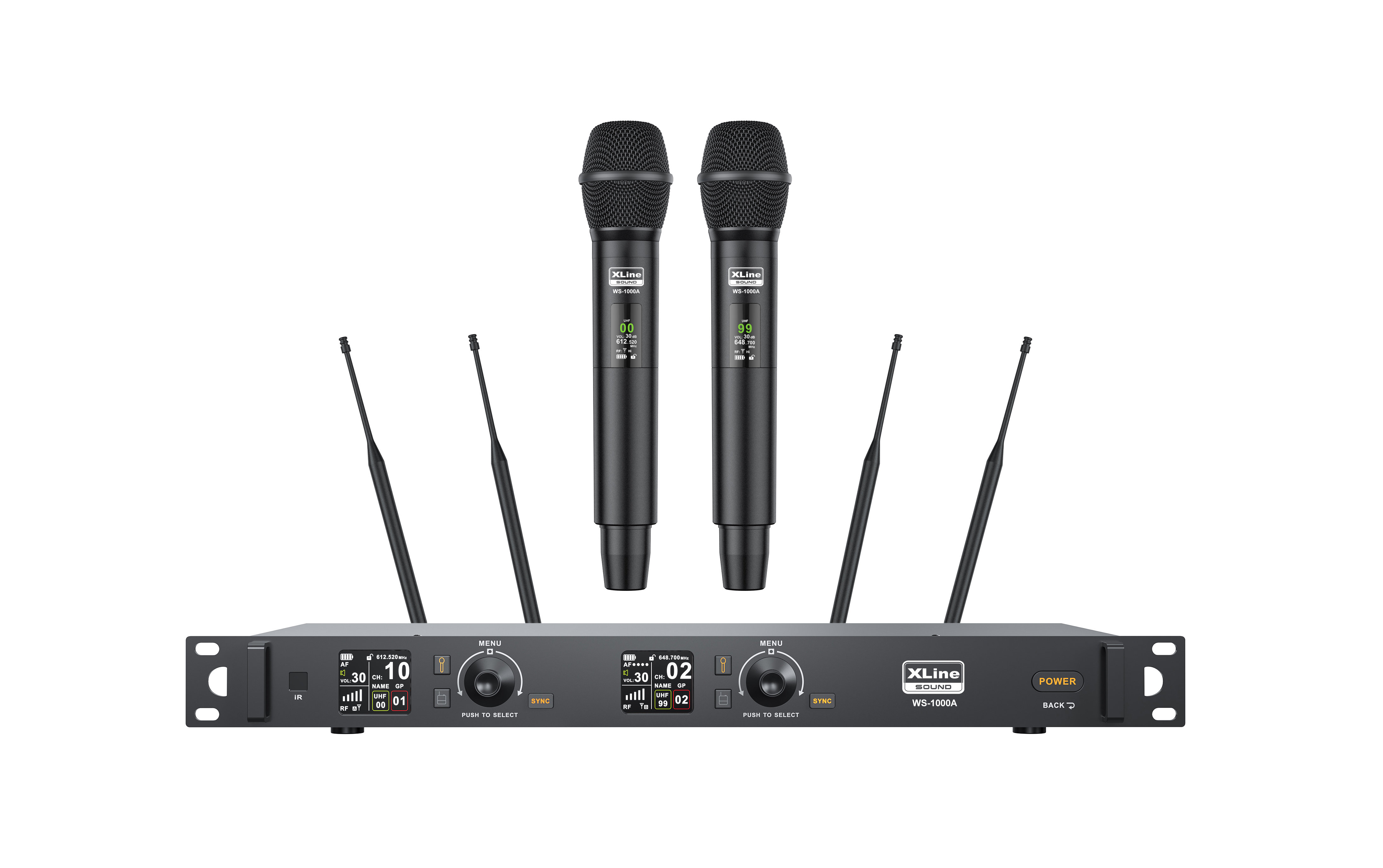 XLINE WS-1000A Радиосистема двухканальная с двумя ручными передатчиками