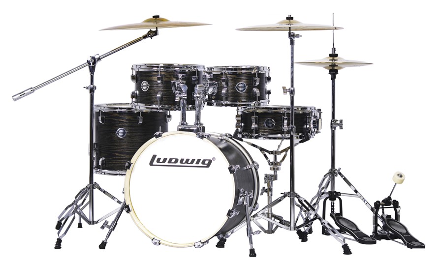 LC196-1 Accent Pro Барабанная установка, черная (2 коробки), Ludwig