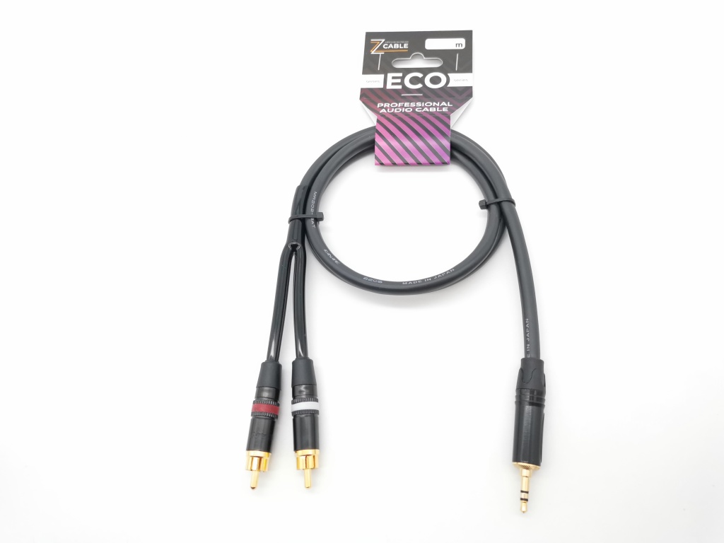 E51-3,5-2RCA-0100-0 Кабель аудио 3.5мм-2хRCA, 1м, ZZcable