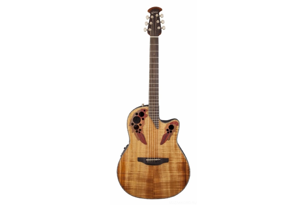 Ovation CE44P-FKOA Celebrity Elite Plus Mid Cutaway Natural Figured Koa электроакустическая гитара