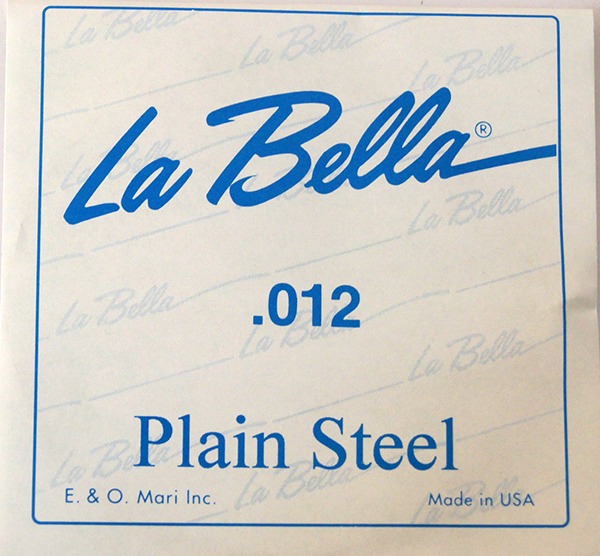 PS012 Отдельная стальная струна без оплетки, 012, La Bella