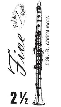 FR25C001 Five Трости для кларнета No 2,5 (5шт), FedotovReeds