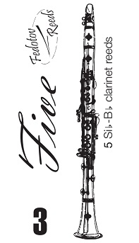 FR25C002 Five Трости для кларнета No 3 (5шт), FedotovReeds
