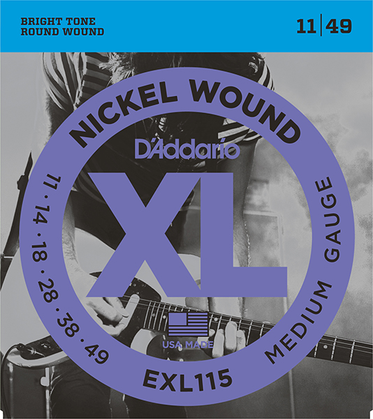 EXL115 XL NICKEL WOUND Струны для электрогитары Blues/Jazz Rock 11-49 D`Addario