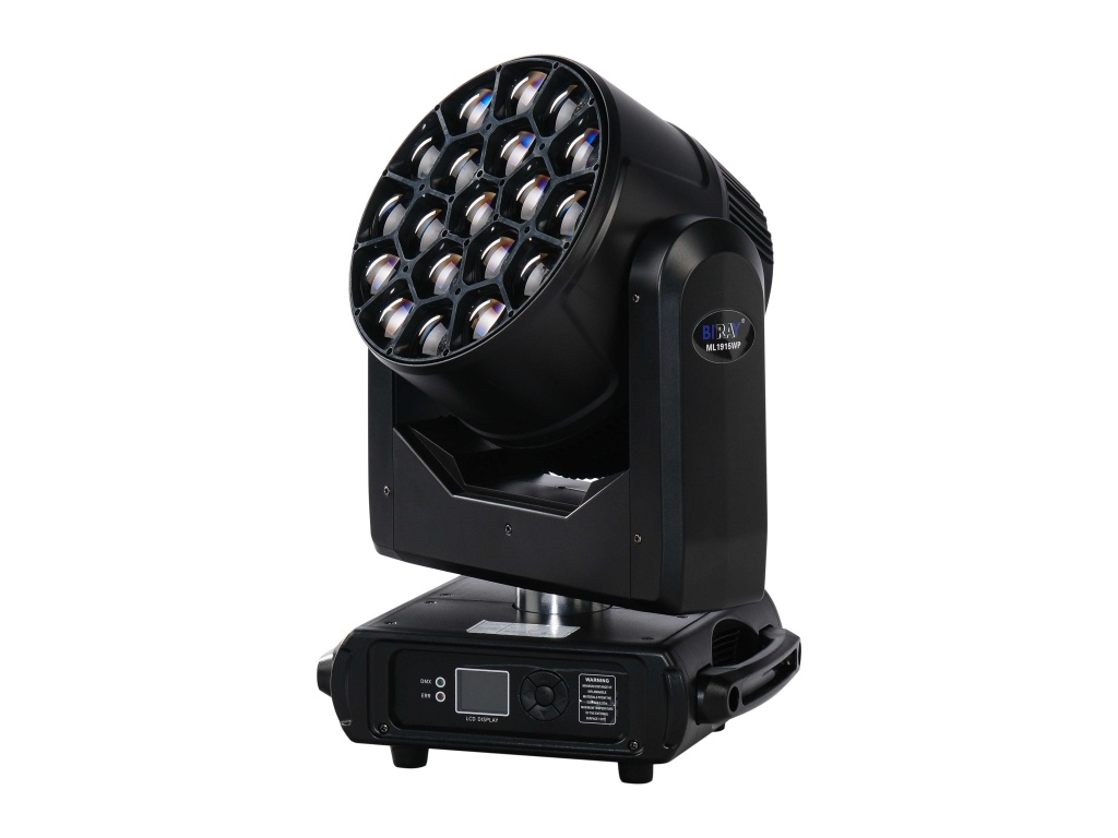 ML1915WP Моторизированная световая "голова", IP20, RGBW, LED 19x15Вт, Bi Ray