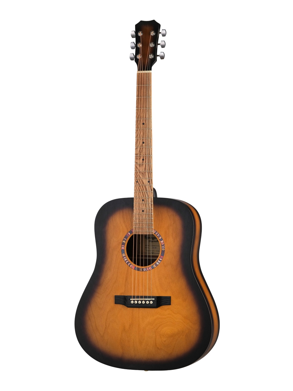 D-Sunburst-43 Гитара акустическая, санберст, Кунгурская Акустика