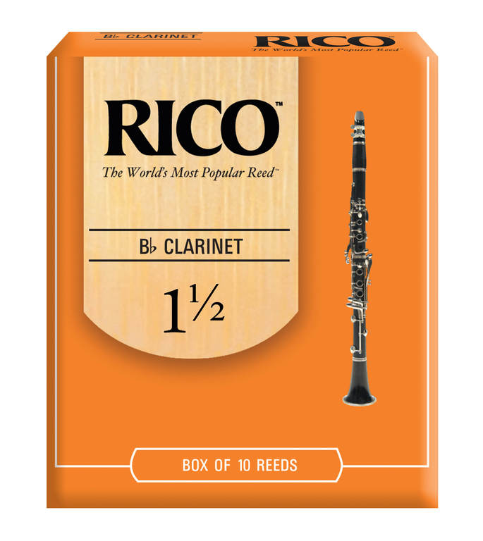 RCA1015 Rico Трости для кларнета Bb, размер 1.5, 10шт в упаковке. Rico