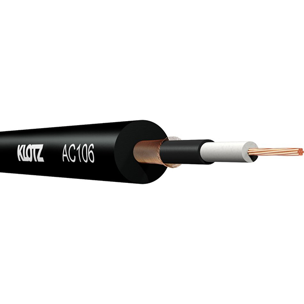 AC106SW.100 Кабель акустический 0,22мм2, небалансный, 100м, черный, Klotz