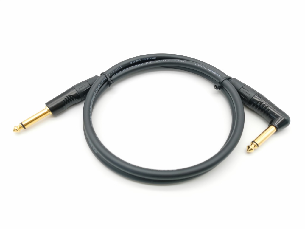 G32-JR-J-0100-0 Акустический кабель 6.3мм, 1м, угловой, ZZcable
