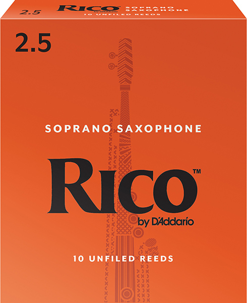 RIA1025 Rico Трости для саксофона сопрано, размер 2.5, 10шт, Rico