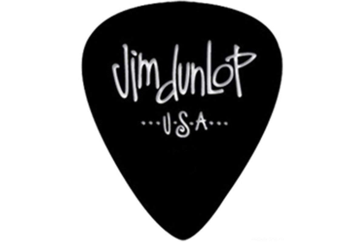 Dunlop 4830-03 Genuine Celluloid Black набор медиаторов, 4 варианта толщины, 432 шт