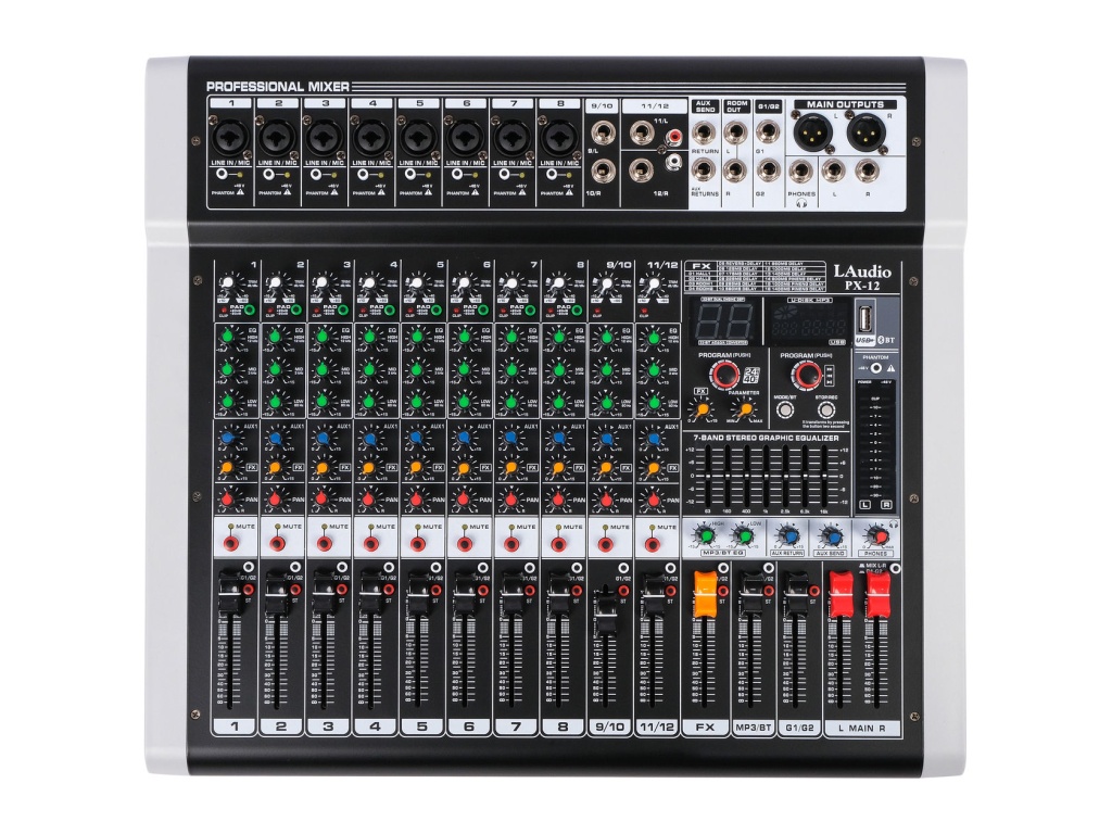 PX-12 Микшерный пульт, 12 каналов, серия PRO, LAudio